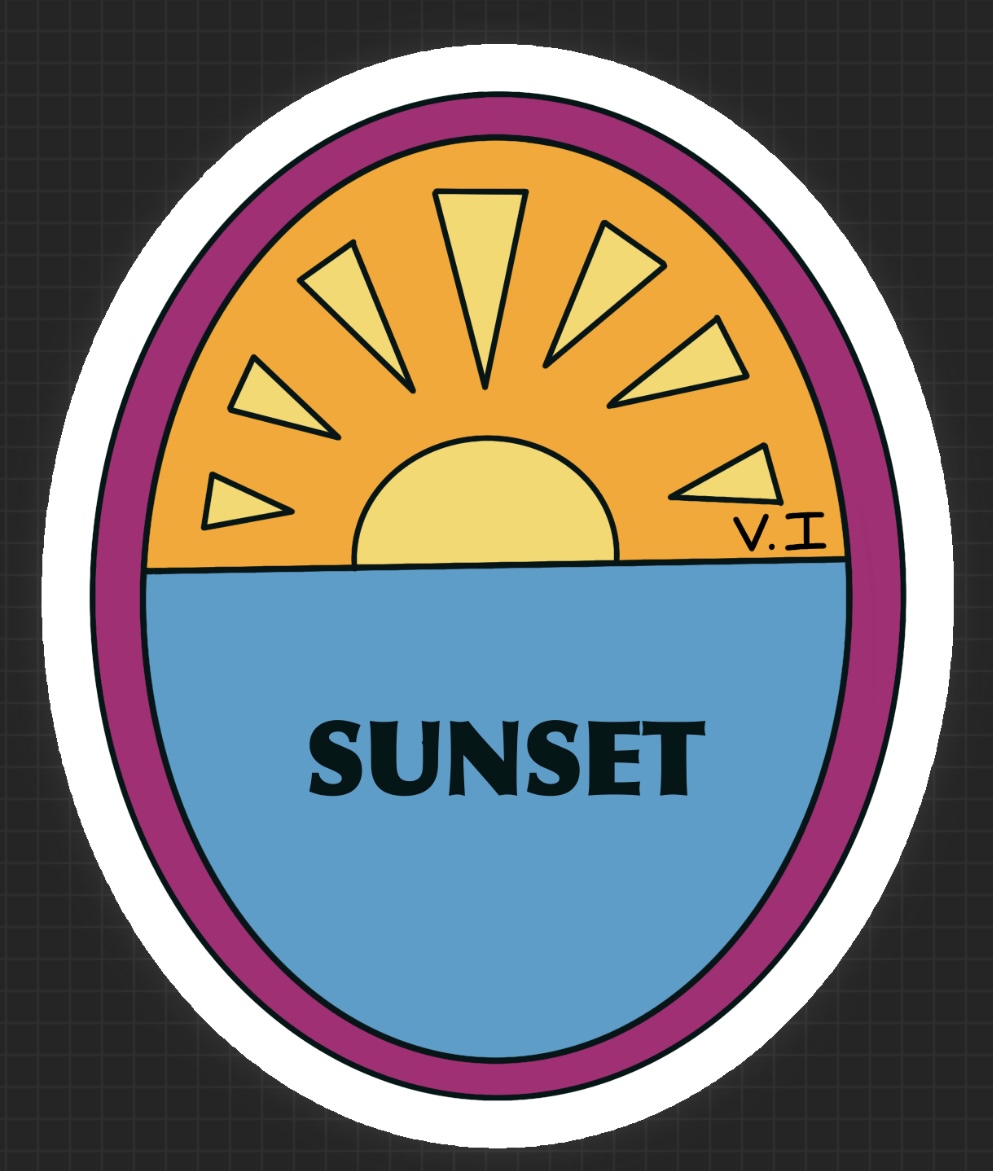 Image du produit Sticker Sunset - Sticker coucher de soleil avec des tons chauds et apaisants
